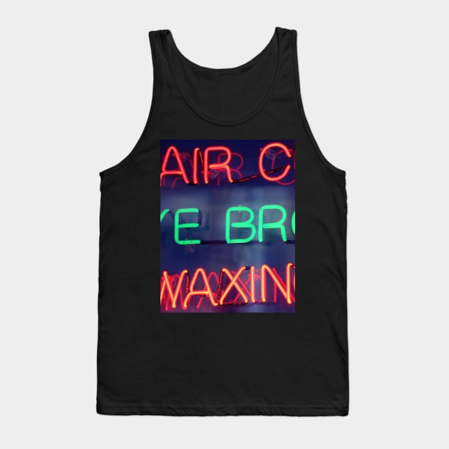 Hair color - eye brow waxing neon sign in NYC Tank Top by Reinvention